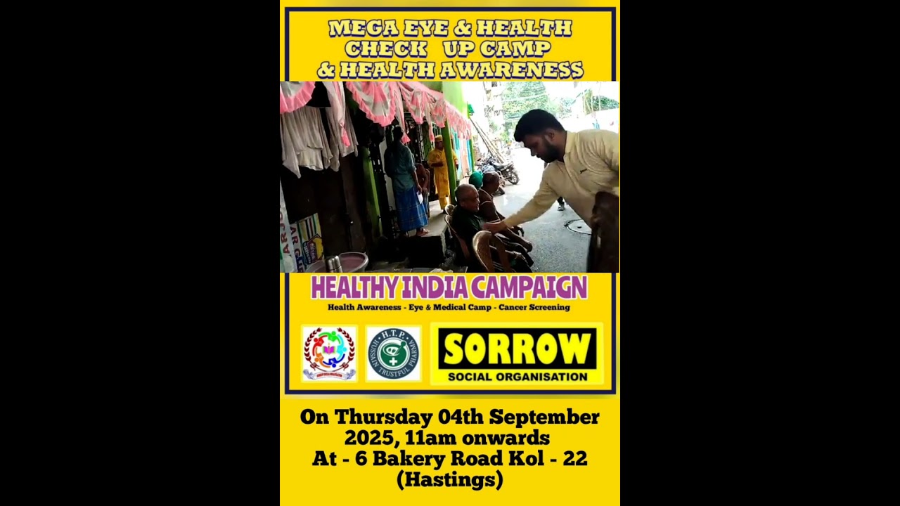 HEALTHY INDIA CAMPAIGN AT - HASTINGS (04/09/25) - FREE MEDICINE,FREE ECG,FREE BLOOD TEST & MORE