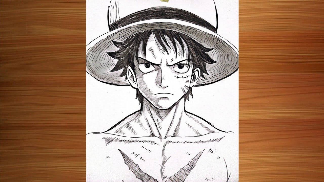 How To Draw Luffy | Step By Step Drawing Tutorial for Beginners 