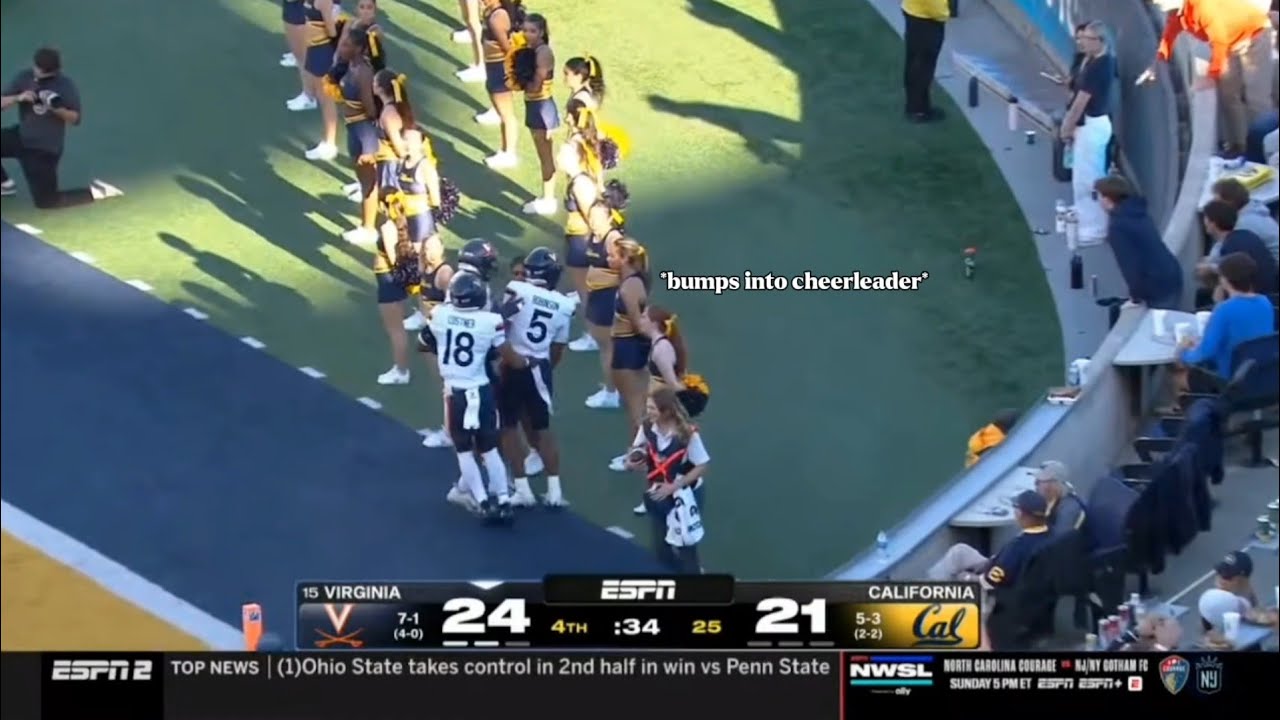 Virginia player makes game winning pick six then flirts with cheerleaders | A RUNDOWN 