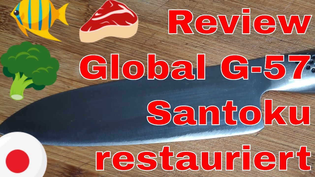 Review / Messertest / KnifeModGlobal G-57 Santoku Messer - Kochmesser modifiziert