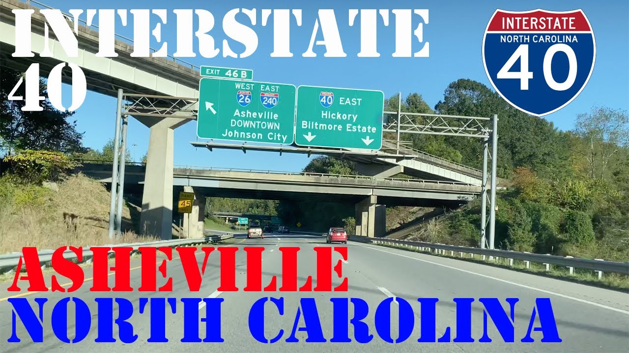 I-40 East - Asheville - North Carolina - 4K Highway Drive