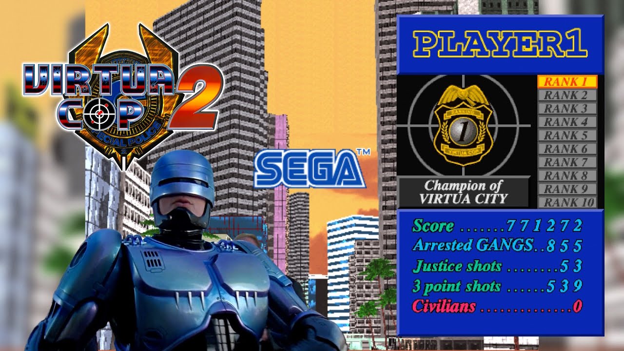 Virtua Cop 2 Arcade - Robocop Style [ LOUDNESS ][ MAME 0.282Git ] - NO DAMAGE - 771.272