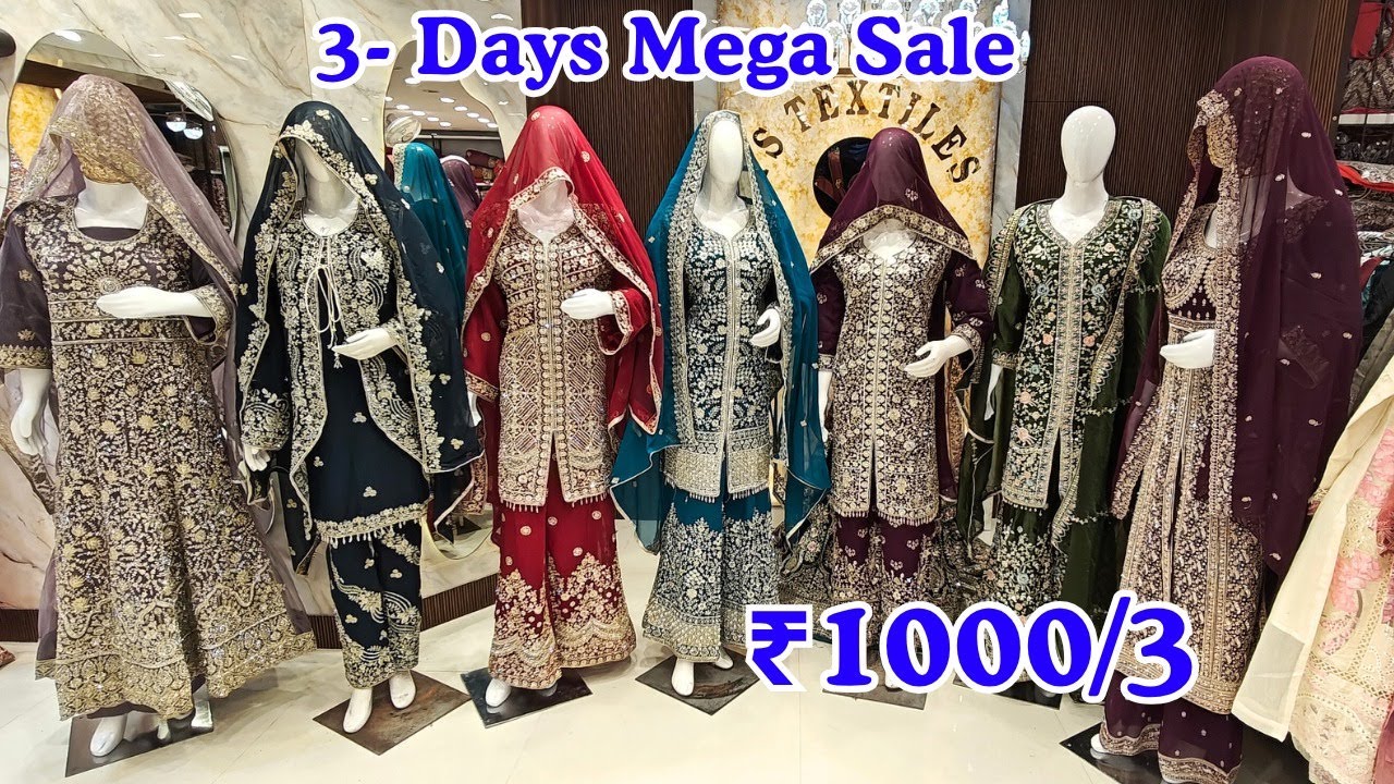 YS Textile New Launch Bridal Beads Work Khada Dupatta Garara Pakistani Suits Coord Sets 3 Days Offer