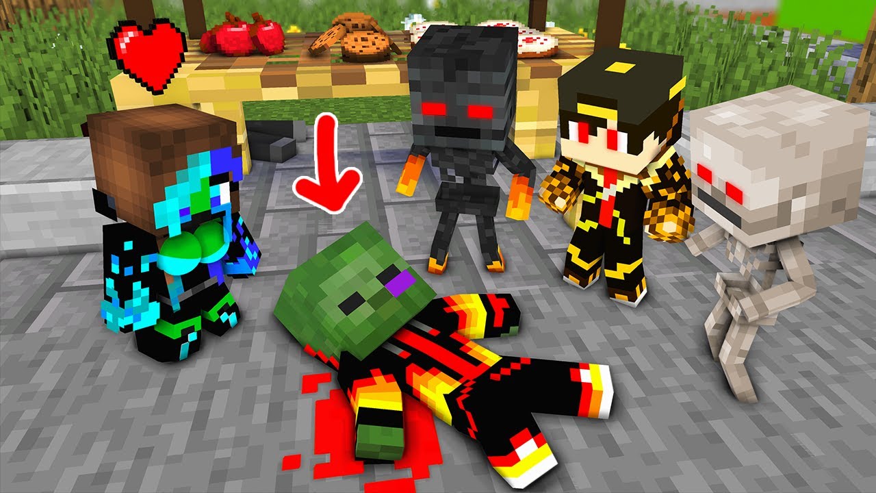 Fire Zombie Boy and ICE Girl vs Bad Boys - Minecraft Animation