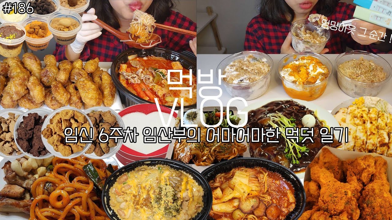 [먹방 브이로그] 먹덧? 오히려 좋잖아😆 혼전임신 임밍아웃 순간! 허니콤보+마라탕 동명양과자점 치즈케이크 미니마이즈 푸딩 이웃집통통이 크럼블 MUKBANG VLOG