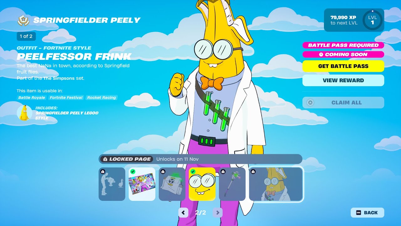 The Simpsons x Fortnite Bonus Battle Pass Rewards & SUPER STYLES Showcase!