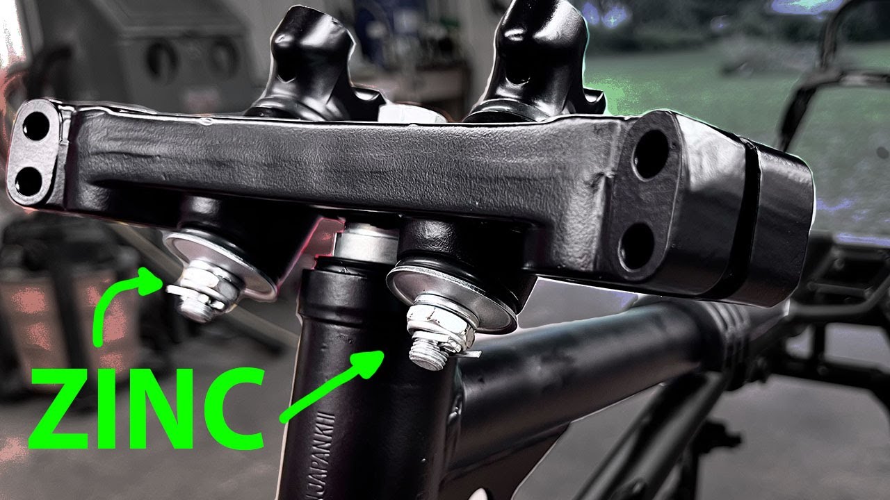 KDX 450 Frame Restoration! Zinc Plated Hardware and Learning to Paint!