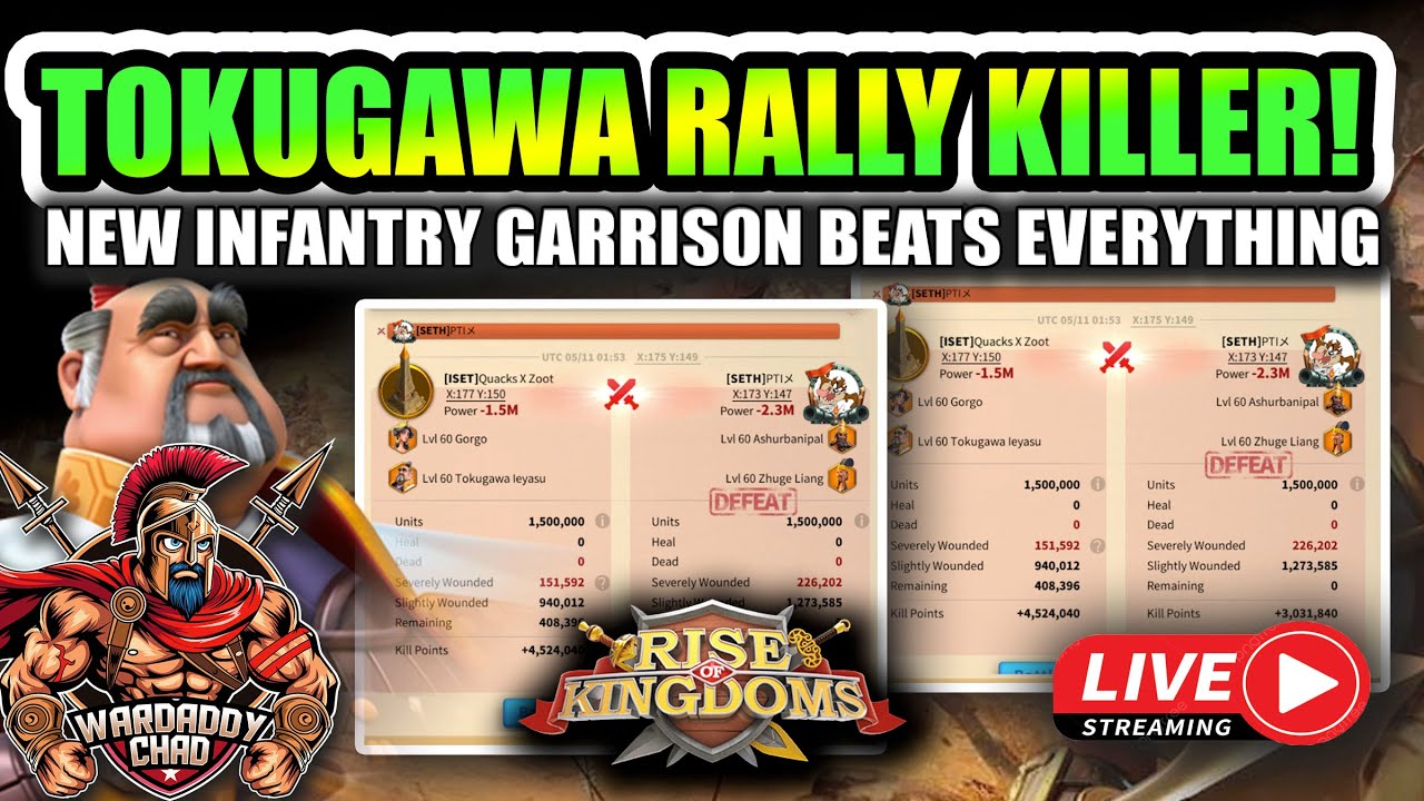 Tokugawa Is Busted: New Infantry Garrison Beats All Rallies - Rise of Kingdoms