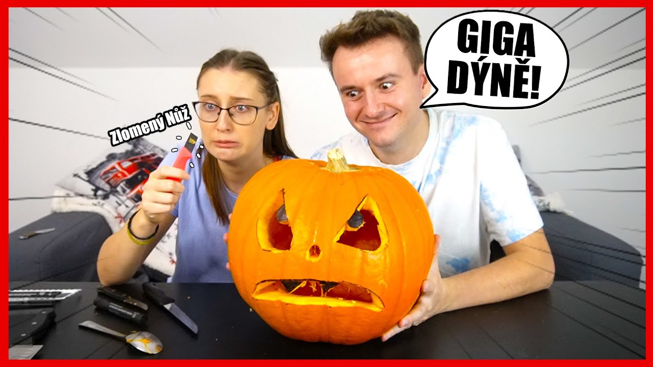 MAKKY ZLOMILA NŮŽ PŘI VYŘEZÁVÁNÍ GIGA DÝNĚ!🤣🔪🎃