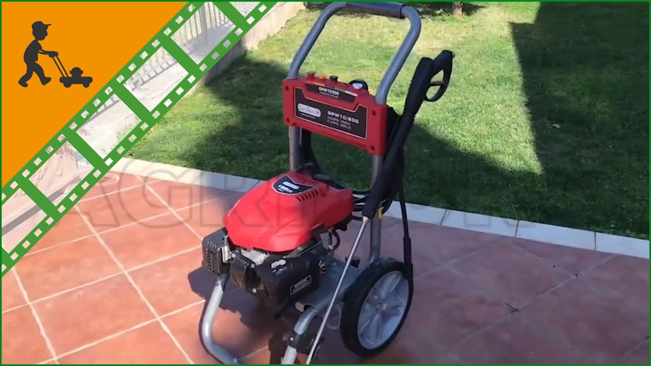 Funktionsvideo Benzin Hochdruckreiniger GeoTech GPW 10/200 - Benzinmotor 196 ccm 6.5 PS - 208 bar