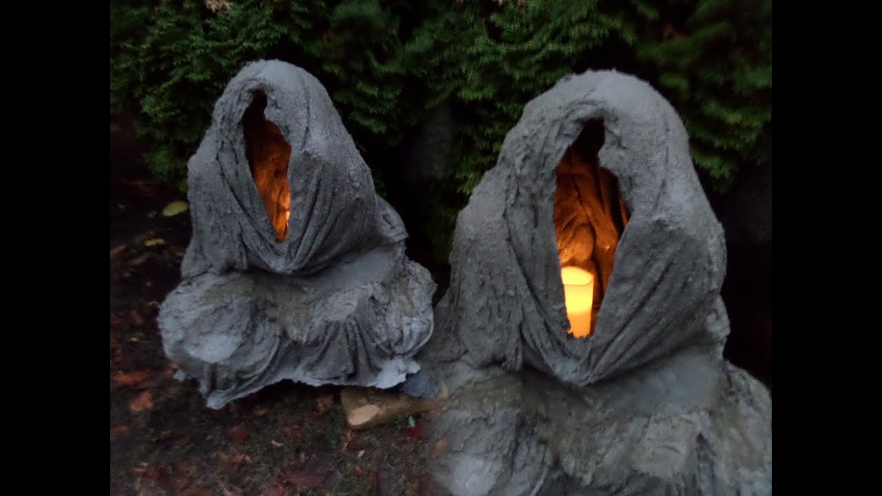 DIY: GROßER BETON Wächter mit Beleuchtung einfach SELBER MACHEN :))