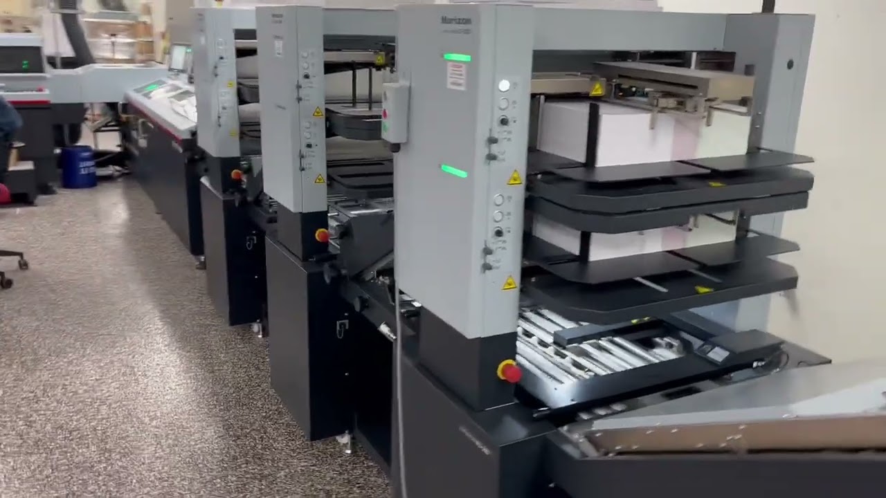 Inkjet press at 590 feet running into a Horizon StitchLiner Mark V (full speed!)