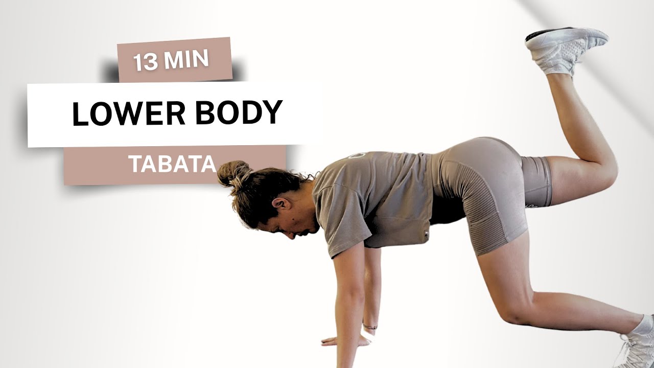 13 MIN TABATA LOWER BODY – Burn Fat & Tone Lower Body | No Equipment Workout