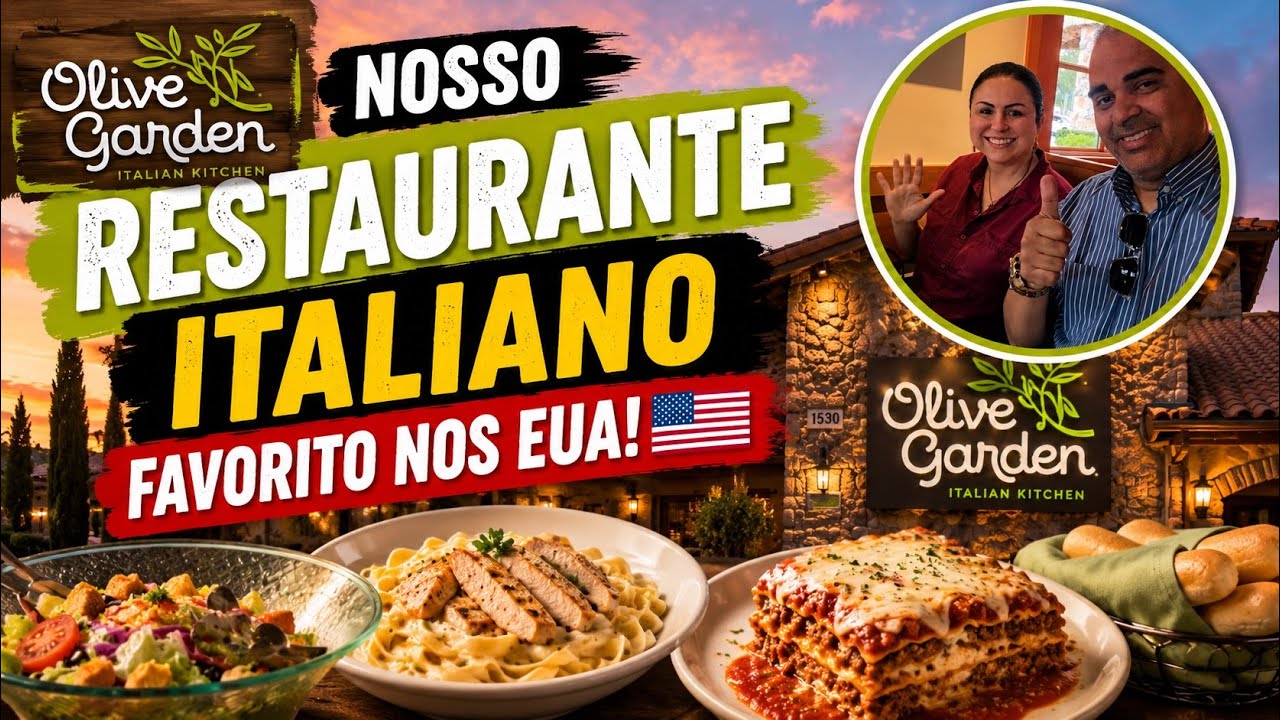 POR QUE O OLIVE GARDEN &Eacute; O NOSSO RESTAURANTE ITALIANO FAVORITO NOS EUA? 🇺🇸🍝 VALE MESMO A FAMA?