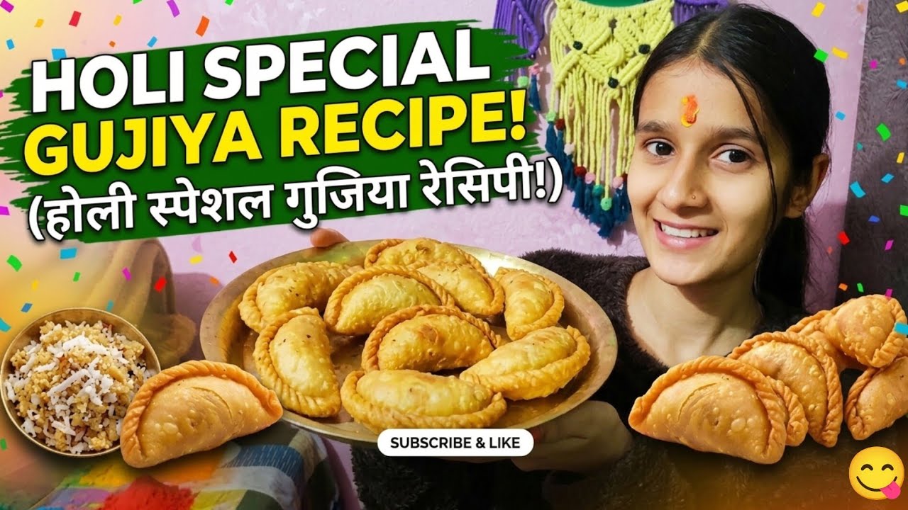 घर पर बनाए स्वदेशी मावा से गुजिया | Gujiya recipe | himanshipunethavlogs🧿