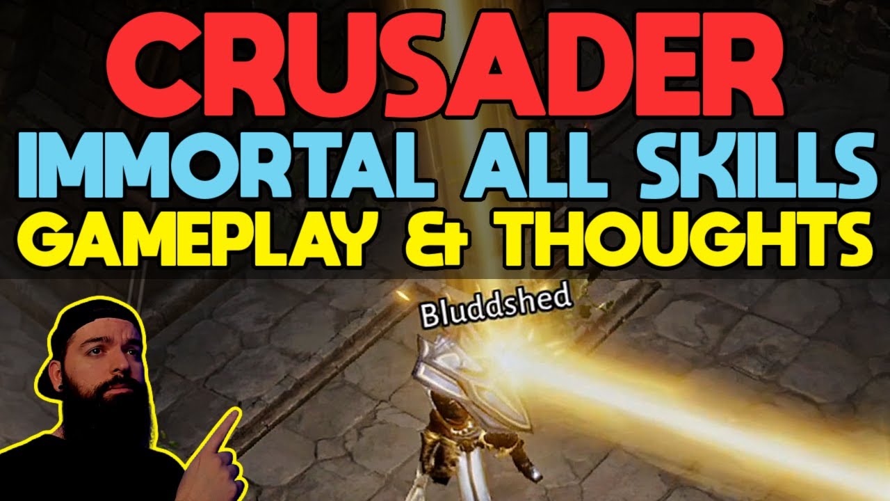 CRUSADER | DIABLO IMMORTAL GAMEPLAY GUIDE, SKILLS, ABILITIES, LEGENDARY - ALPHA 2