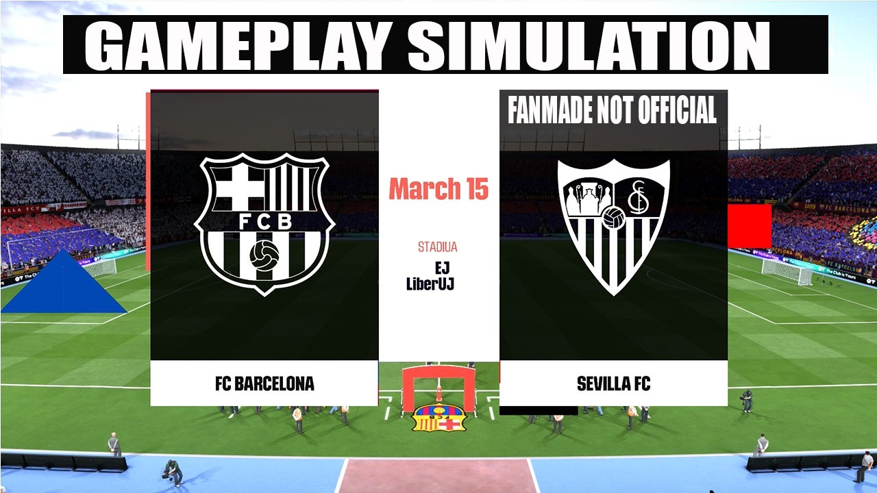 FC Barcelona vs Sevilla FC | Gameplay Simulation | eFootball Match