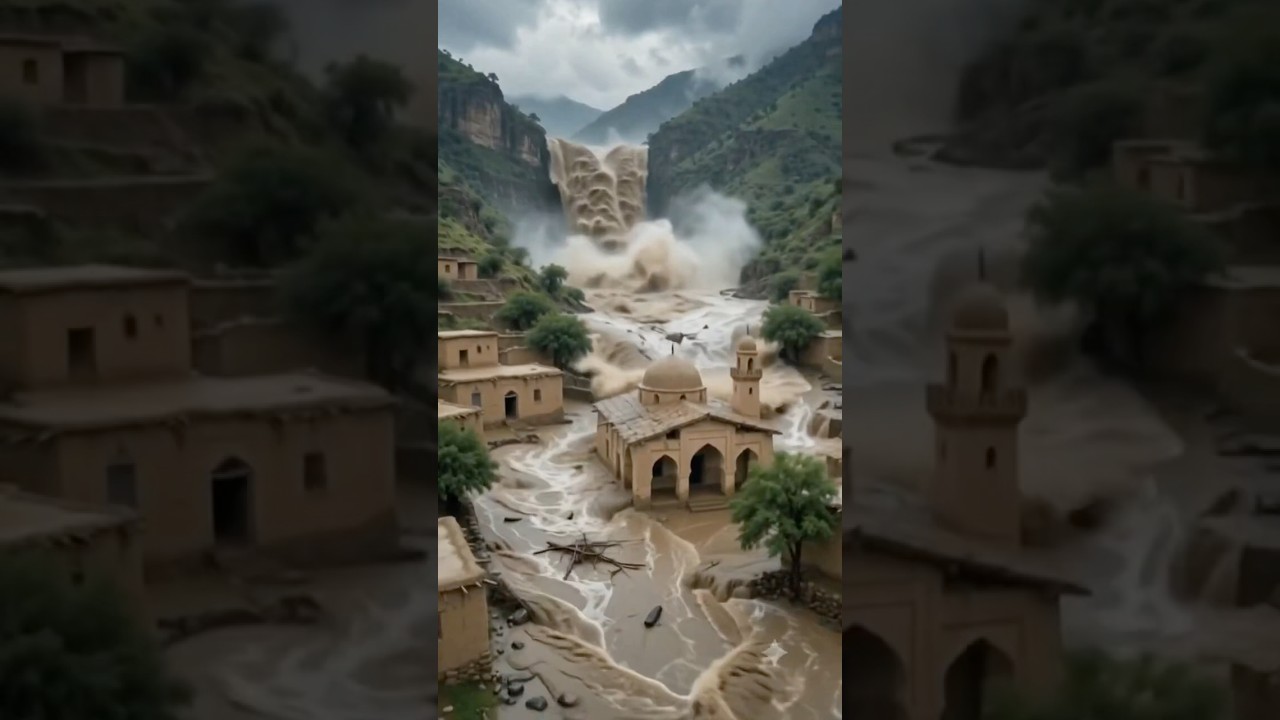 A Mountain Flood Destroyed Their Mosque&hellip; Then the Community Rebuilt It 🕌🌧️ #shorts