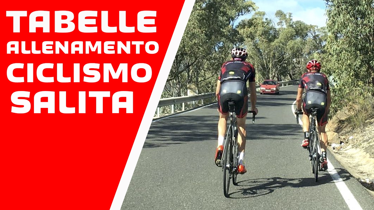 Tabelle allenamento ciclismo salita