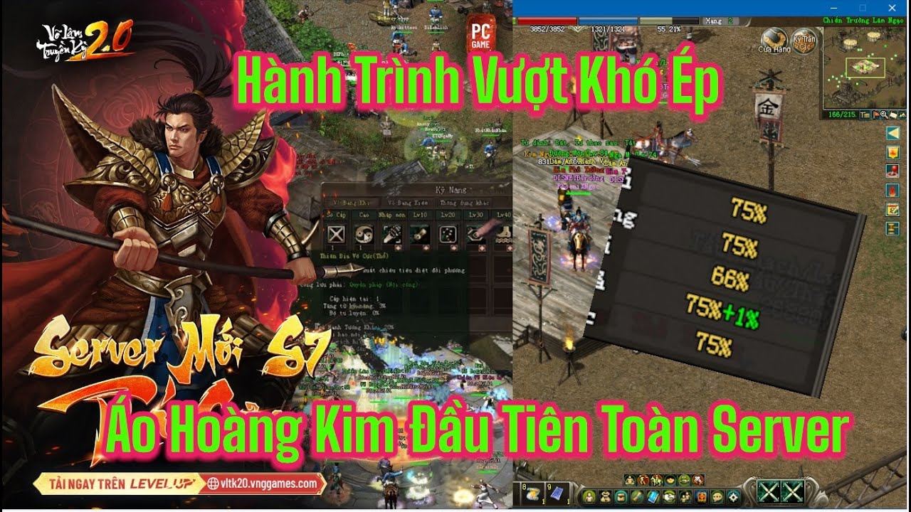 Võ Lâm Truyền Kỳ 2.0 PC VNG :Hành Trình Vượt Khó Tiến Đến Áo Hoàng Kim Đầu Tiên Toàn Server