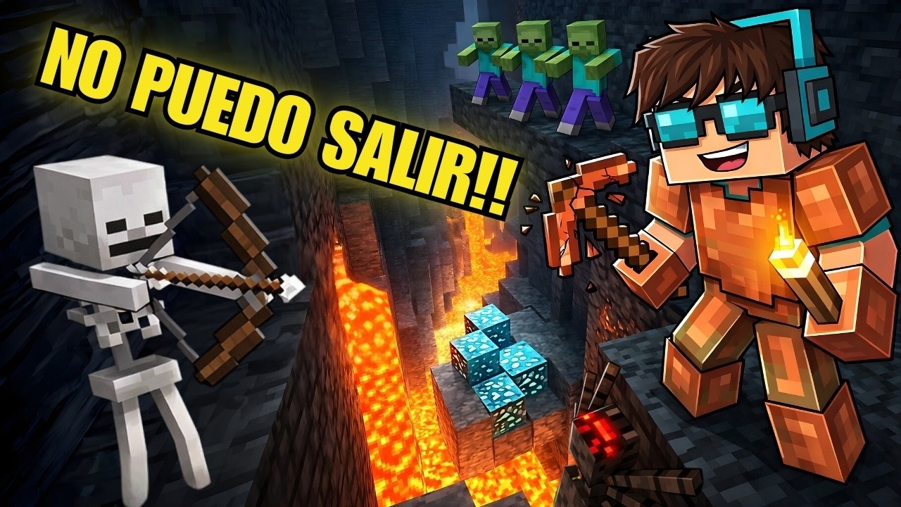 Atrapado En Una CUEVA Hasta Conseguir DIAMANTES | Minecraft