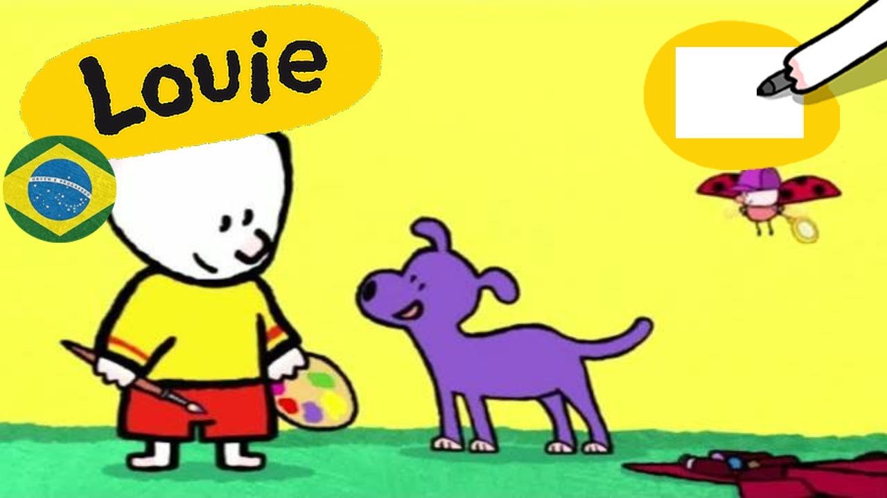 Louie, desenhe me 🎨✐ Louie, desenhe um Cachorro ✐ | Desenhos animados para crianças