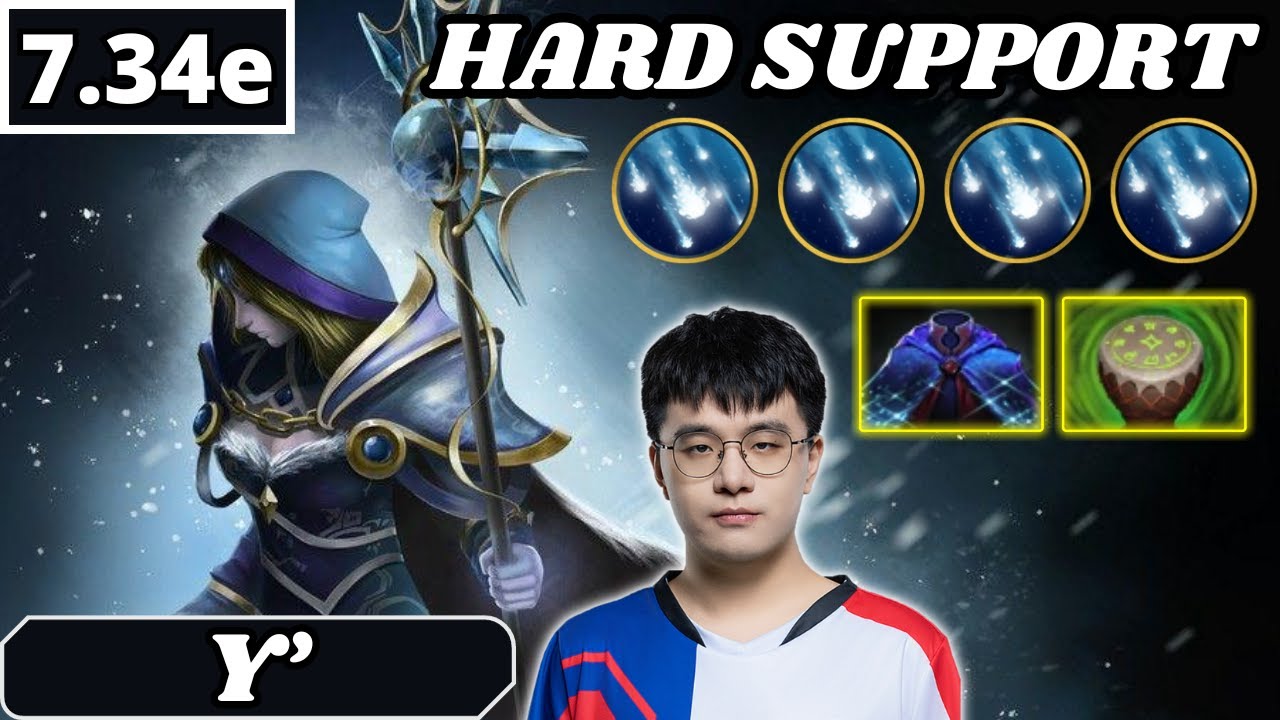 7.34e - Y' Crystal Maiden Hard Support Gameplay - Dota 2 Full Match Gameplay