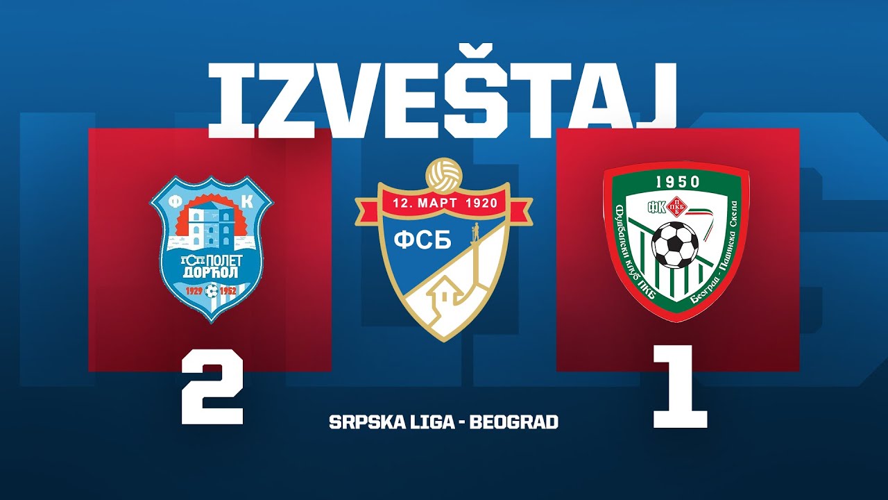 GSP POLET DORĆOL - PKB 1950 Srpska Liga Beograd 25/26 - 13. Kolo