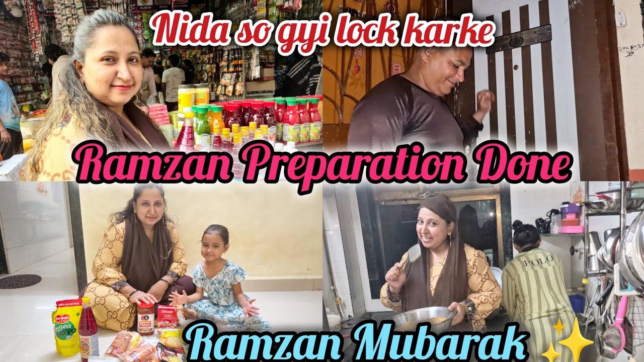 Ramzan Mubarak 2026 | Ramzan Preparation Done | Nida So Gyi Door Lock Karke 🤭 |
