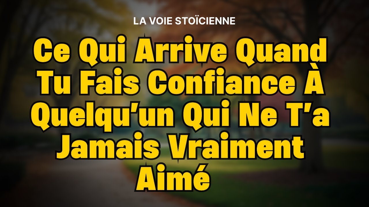 Ce qui arrive quand tu fais confiance à quelqu’un qui ne t’a jamais vraiment aimé…