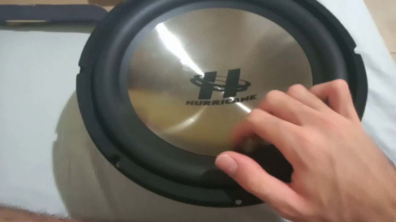 unboxing: subwoofer Hurricane 12pol 4ohms 300w RMS