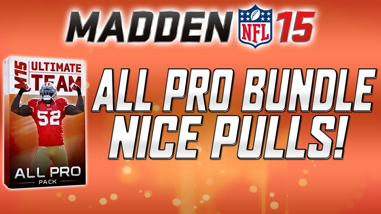 All Pro Bundle Opening! | Nice Pulls - Looking For Champ Bailey! | MUT 15
