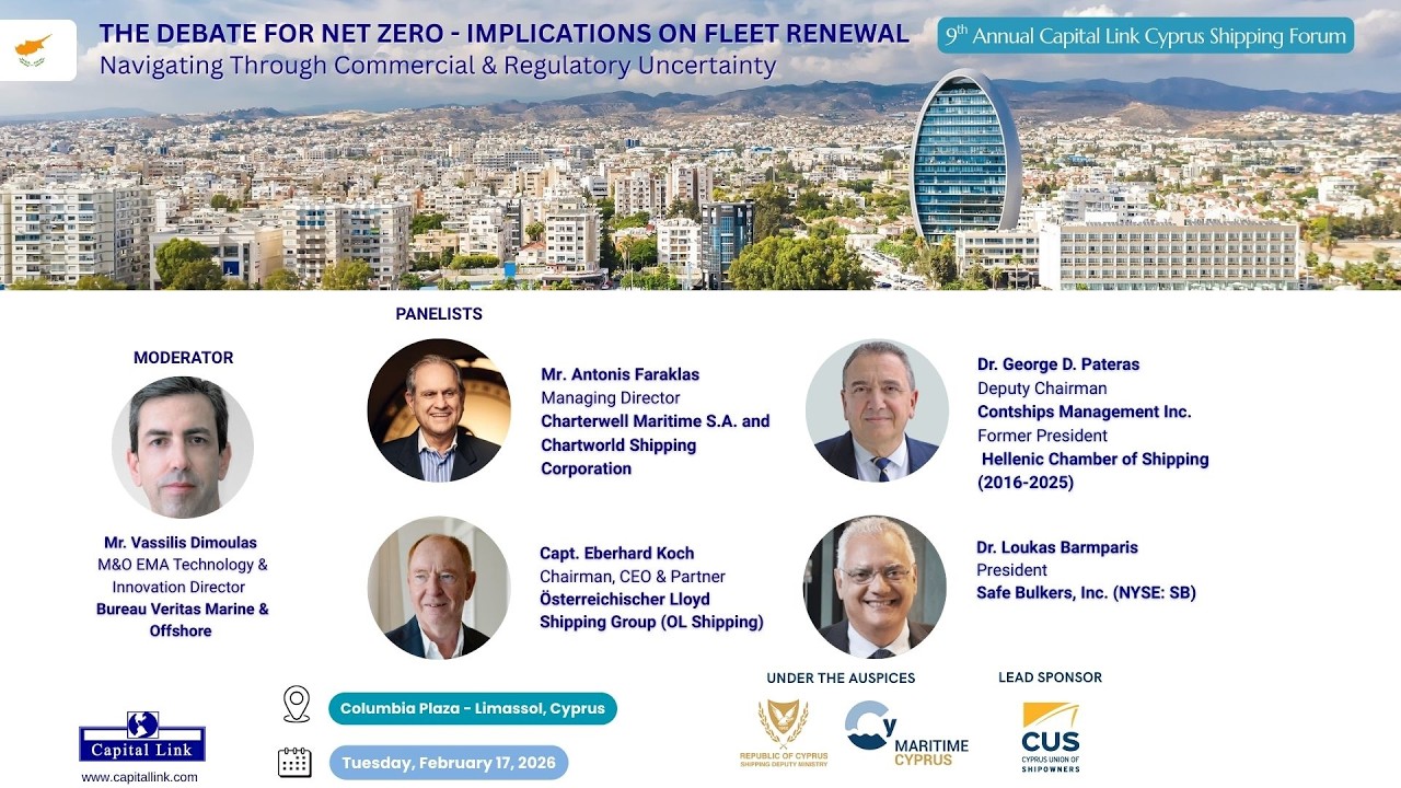 9th Annual Capital Link Cyprus Shipping Forum | The Debate for Net Zero