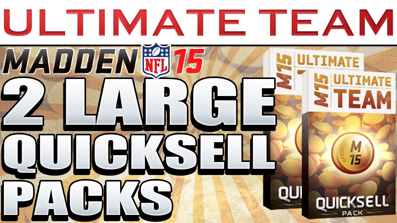 Madden NFL 15 Ultimate Team Wyza Opens 2 Large Quicksell Packs