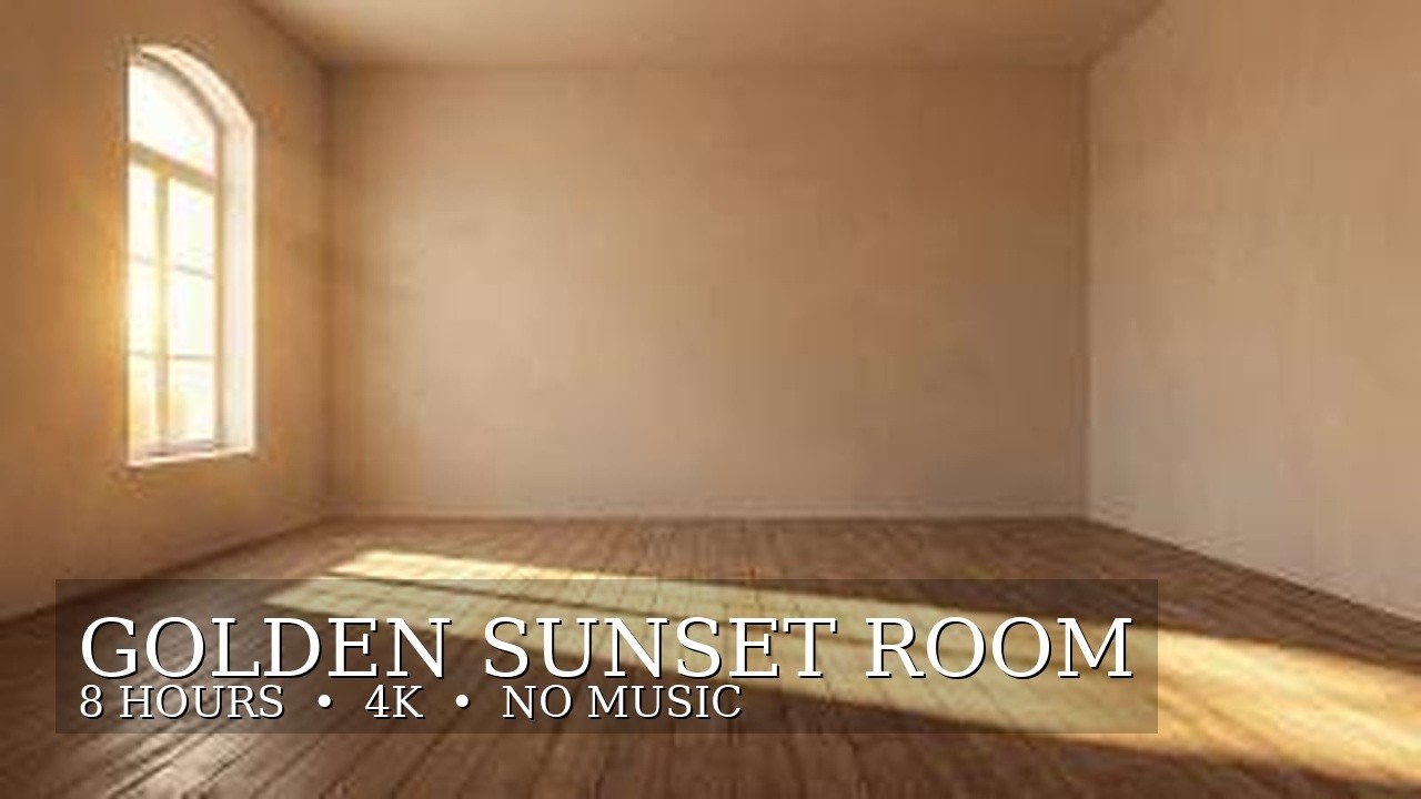 Living Frame | Golden Sunset Room – Calm Minimal Space 4K 8 Hours