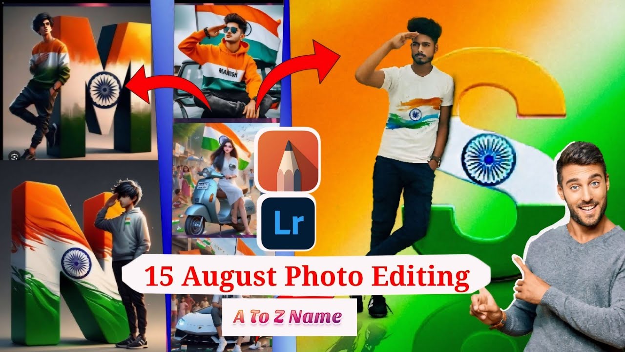 15th August Name Letter Photo Editing | Independence Day Photo Editing | Autodesk | Lightroom | 🤯📸🇮🇳