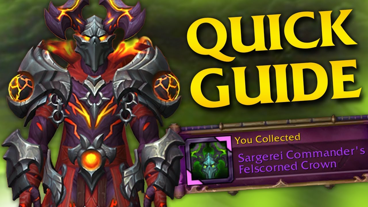 Руководство по трансмогрификации командира саргераев в Legion Remix