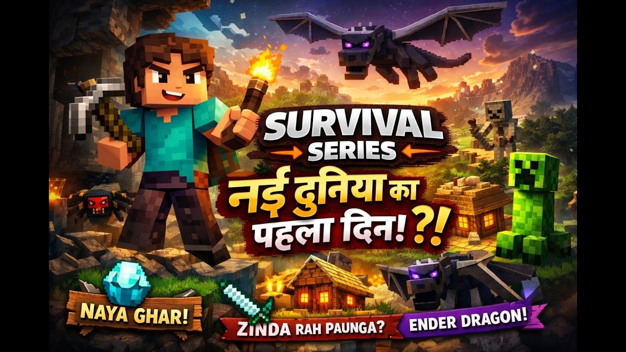 Minecraft Survival Series – Zero Se Hero Banne Ka Safar! Part 2 #shortslive