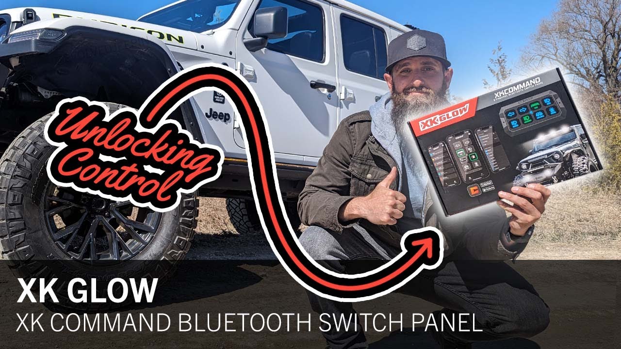 XK Glow Command 8 Channel Bluetooth Switch Panel Install & Review | Control Your Jeep's LED Features