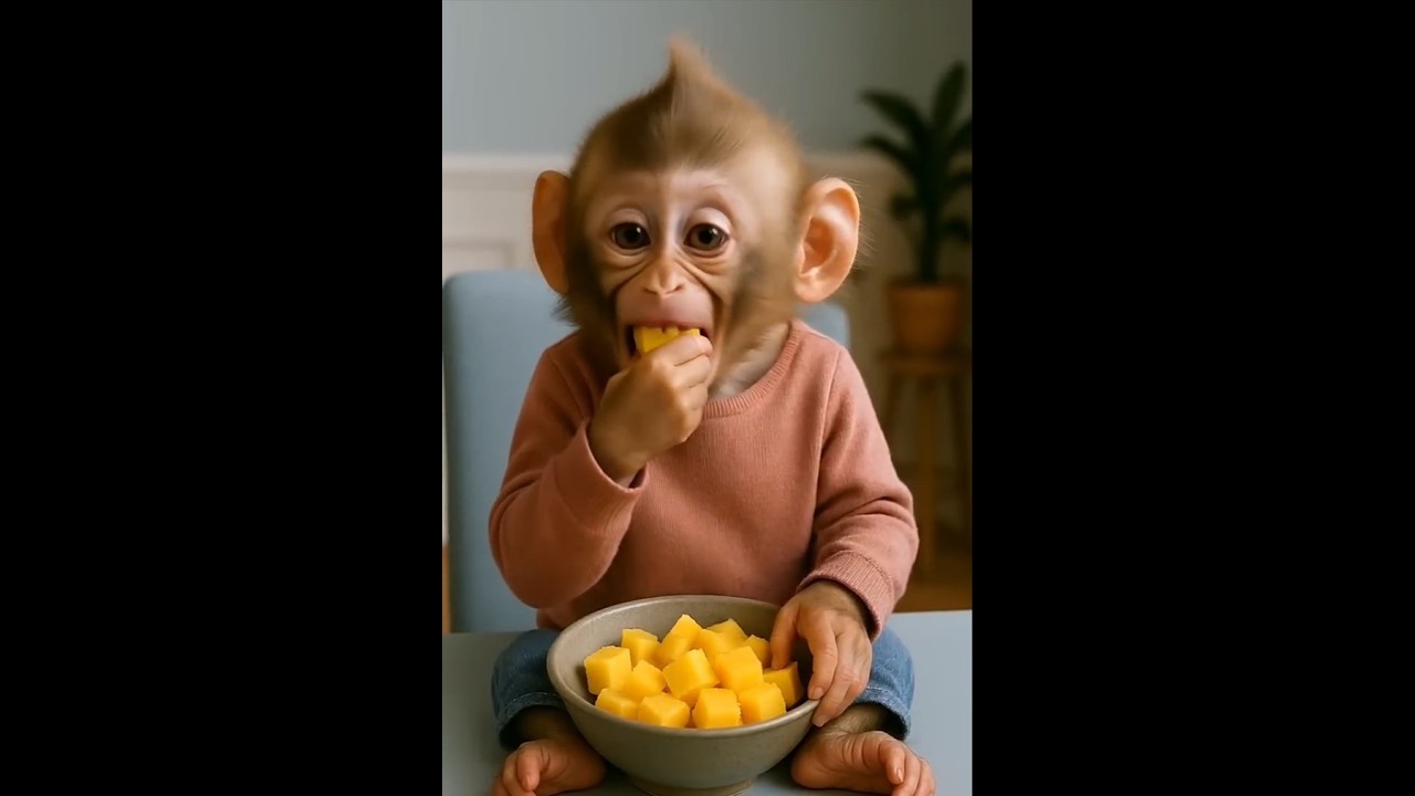 monkey eating food