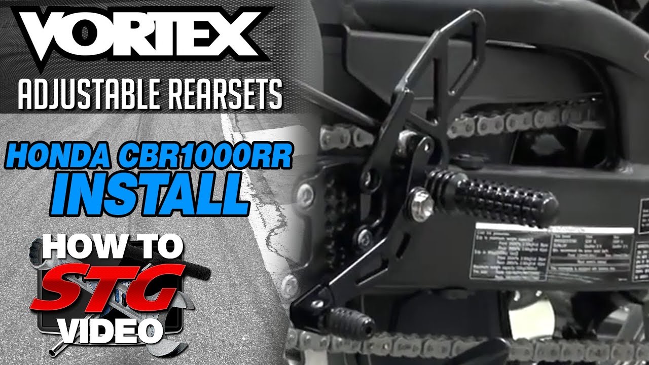 How to Install Vortex Adjustable Rearsets V2 Honda CBR1000RR from Sportbiketrackgear.com