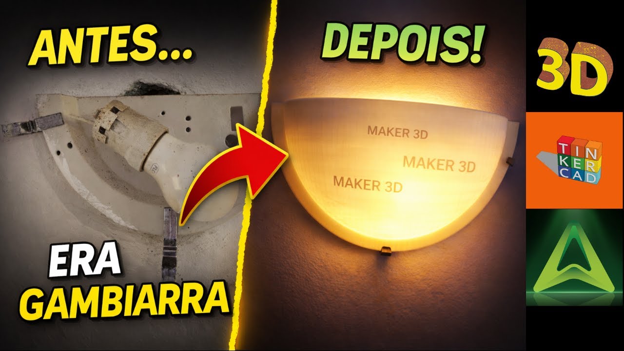 Imprimi e Consertei! Essa Arandela Teve Solução com Impressão 3D