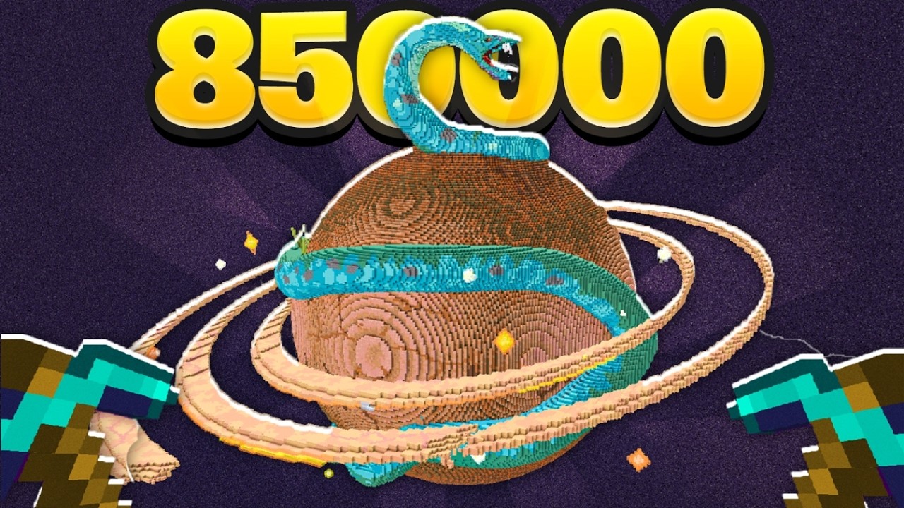 بنيت كوكب من 850,000 بلوكه في ماين كرافت