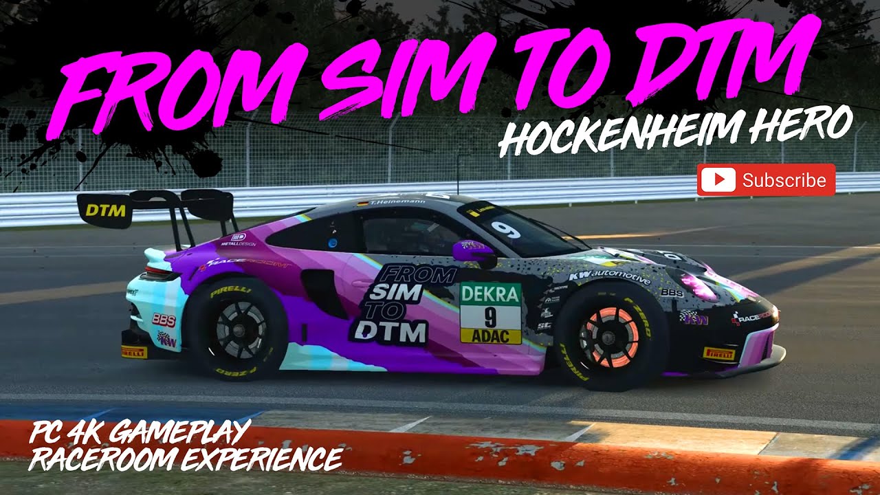 ⭐FROM SIM TO DTM // HOCKENHEIM HERO // #raceroom #assettocorsa #simracing #porsche #fypシ #youtube