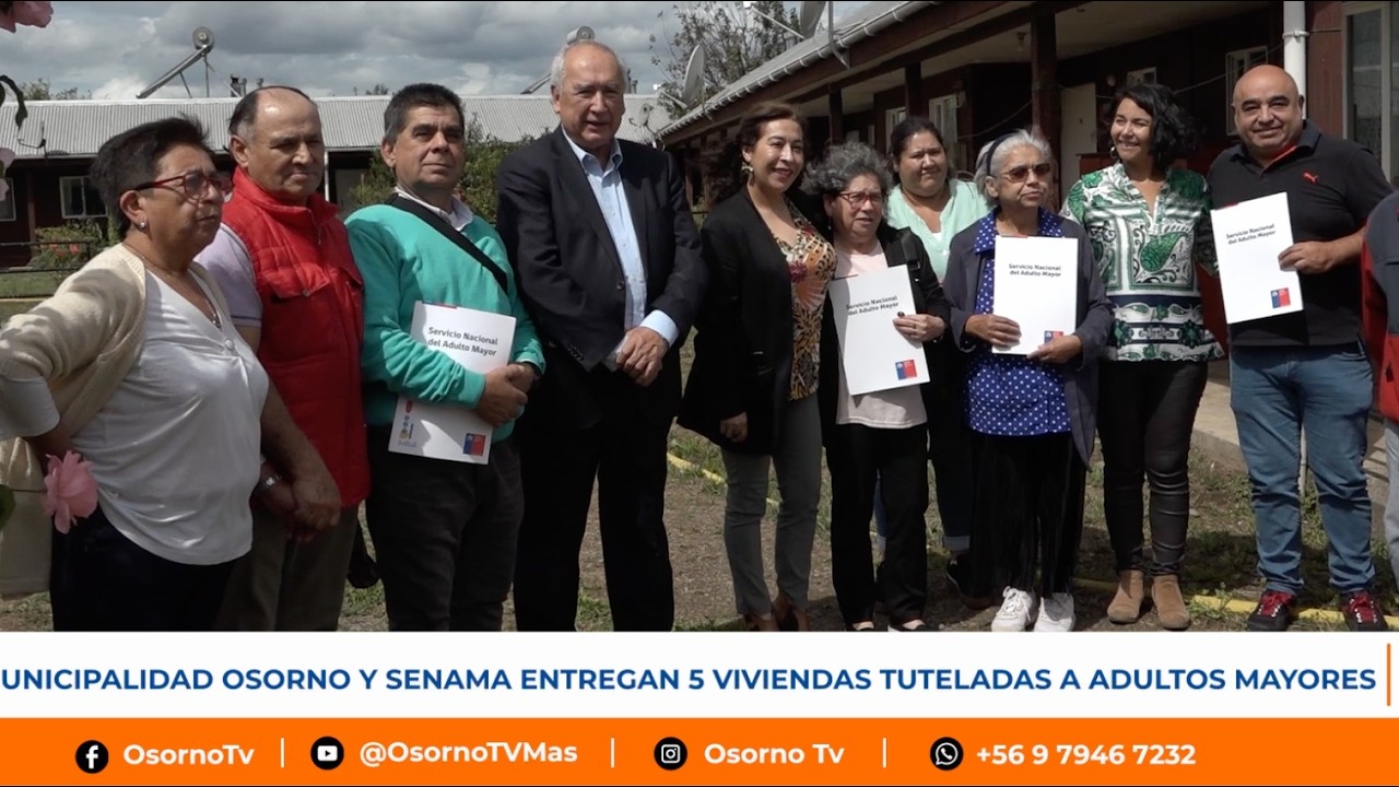 MUNICIPALIDAD DE OSORNO Y SENAMA INAUGURAN VIVIENDAS TUTELADAS PARA ADULTOS MAYORES EN RAHUE ALTO.