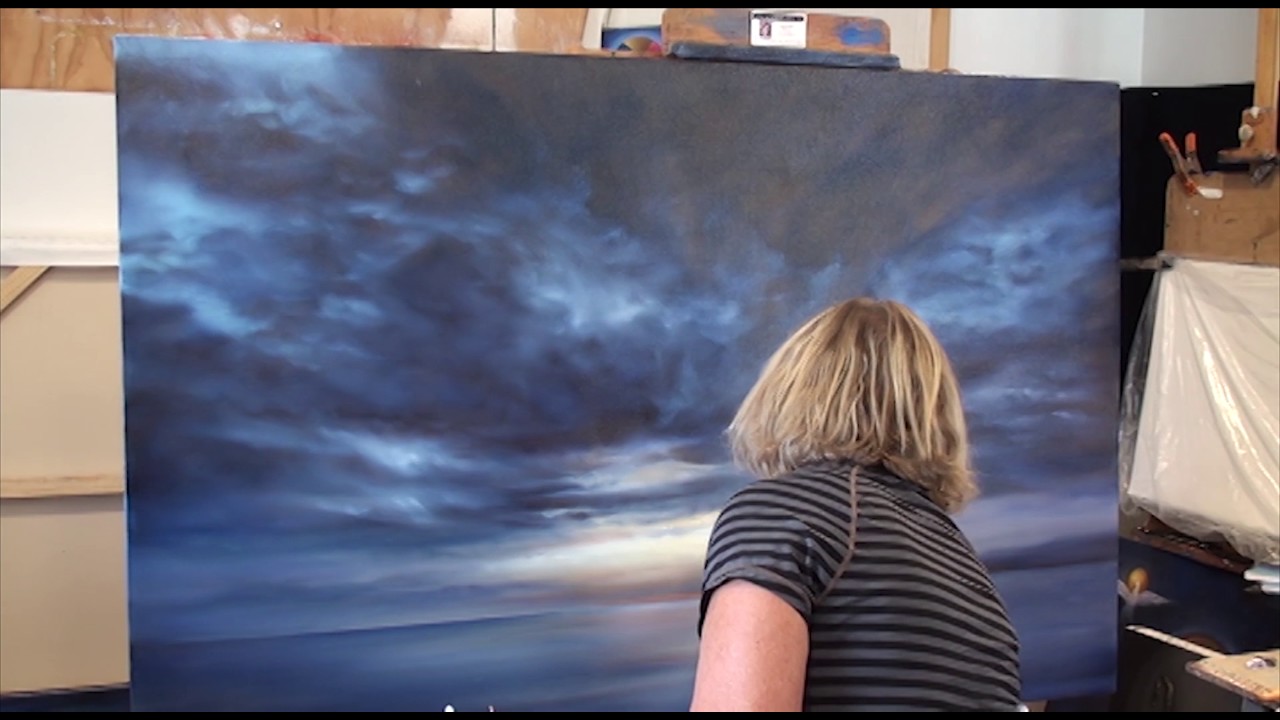Time Lapse Cloud Painting Demo by Cheryl Kline