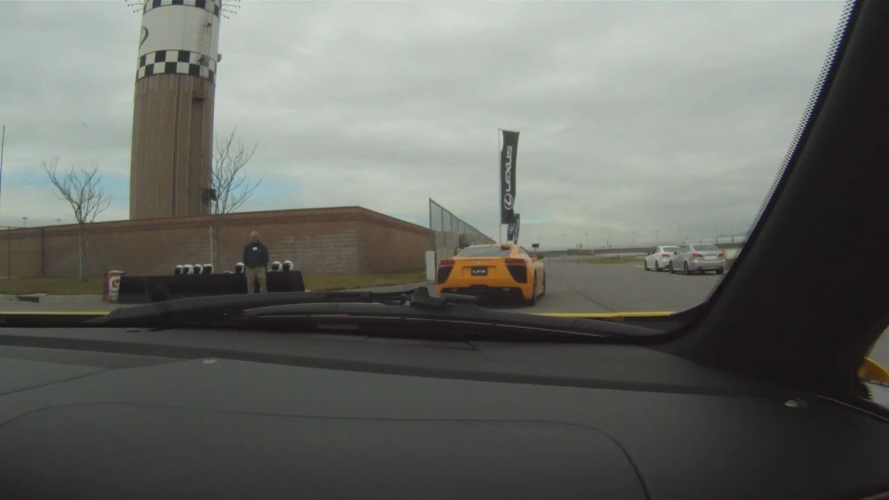 2012 Lexus LFA racing on the track! In-car video and flybys!