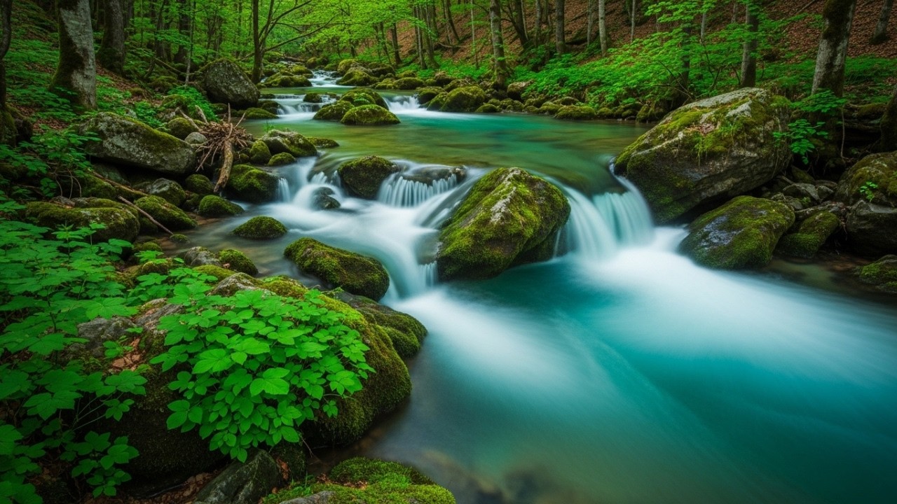 Relaxing River Sound emotional therapy to relieve stress and mental disorders for sleeping