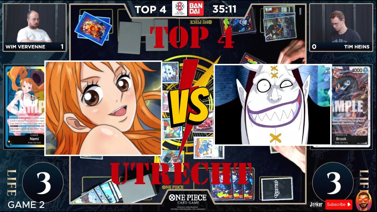 🔴One Piece Card Game Offline Regional Tournament - Utrecht  TOP 4 games Y/B NAMI vs GECO MORIA