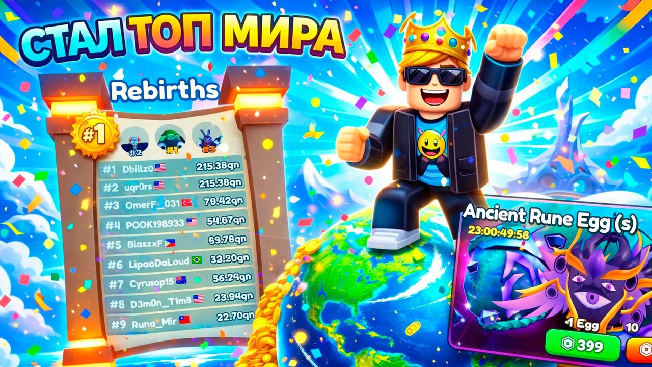 ОТКРЫЛ ЯЙЦА И СТАЛ ТОП МИРА В TAP SIMULATOR В РОБЛОКС! ROBLOX